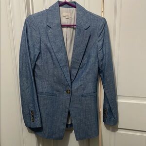 LOFT Blue Sport Coat with Notched Lapel